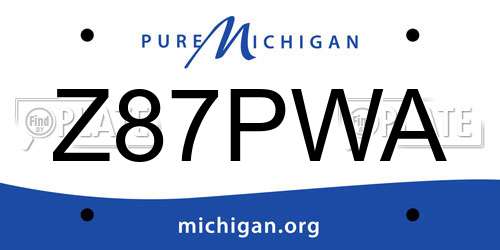 Z87PWA Michigan License Plate