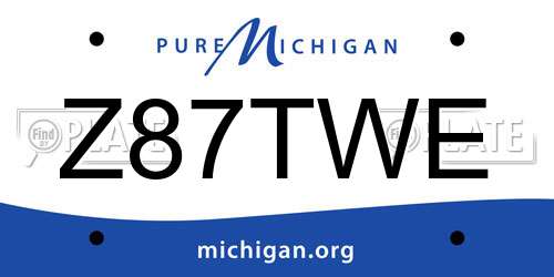 Z87TWE Michigan License Plate