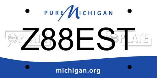 Z88EST Michigan License Plate