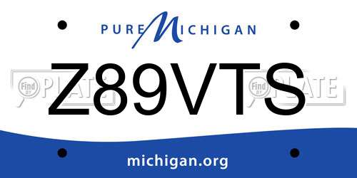 Z89VTS Michigan License Plate