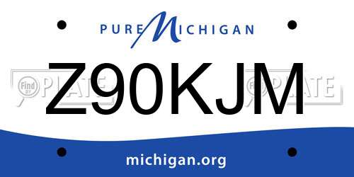 Z90KJM Michigan License Plate