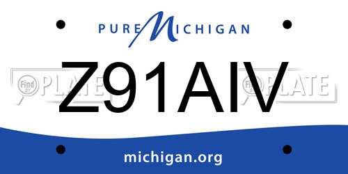 Z91AIV Michigan License Plate