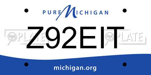 Z92EIT Michigan License Plate