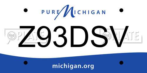 Z93DSV Michigan License Plate