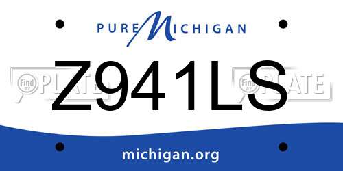 Z941LS Michigan License Plate