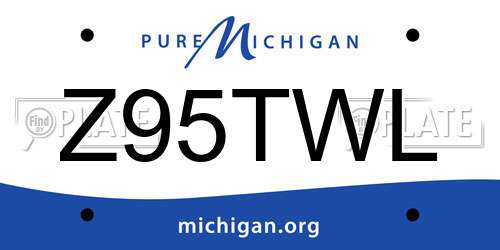 Z95TWL Michigan License Plate
