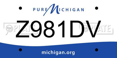 Z981DV Michigan License Plate