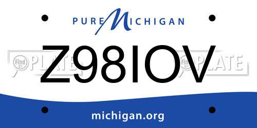 Z98IOV Michigan License Plate