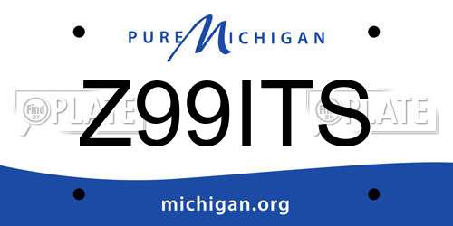 Z99ITS Michigan License Plate