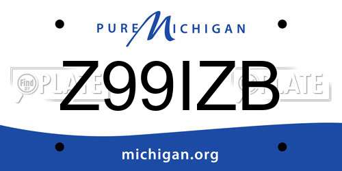 Z99IZB Michigan License Plate