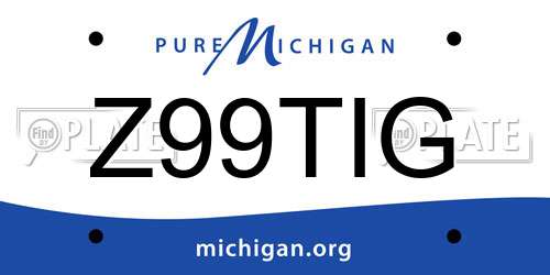 Z99TIG Michigan License Plate