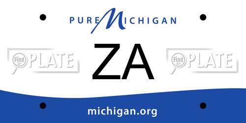 ZA Michigan License Plate