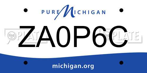 ZA0P6C Michigan License Plate