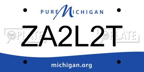 ZA2L2T Michigan License Plate