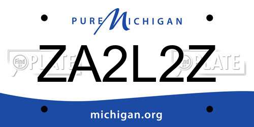 ZA2L2Z Michigan License Plate