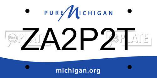 ZA2P2T Michigan License Plate
