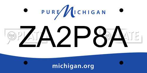 ZA2P8A Michigan License Plate