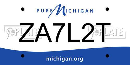ZA7L2T Michigan License Plate