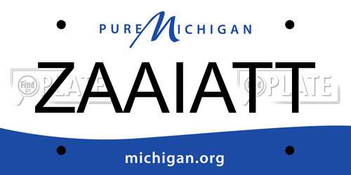 ZAAIATT Michigan License Plate