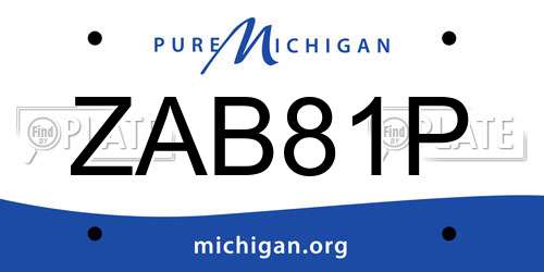ZAB81P Michigan License Plate
