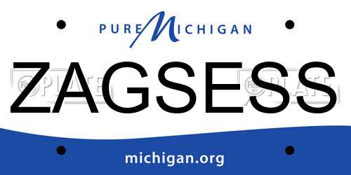 ZAGSESS Michigan License Plate