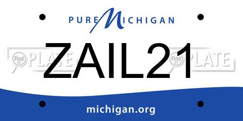 ZAIL21 Michigan License Plate