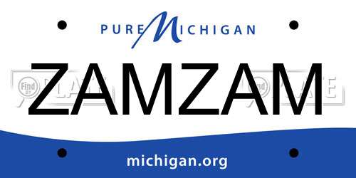 ZAMZAM Michigan License Plate