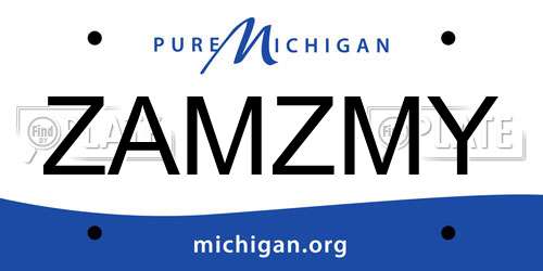 ZAMZMY Michigan License Plate