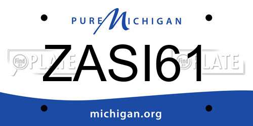 ZASI61 Michigan License Plate