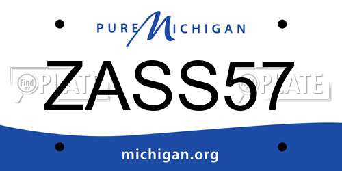 ZASS57 Michigan License Plate