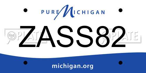 ZASS82 Michigan License Plate