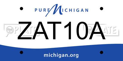 ZAT10A Michigan License Plate