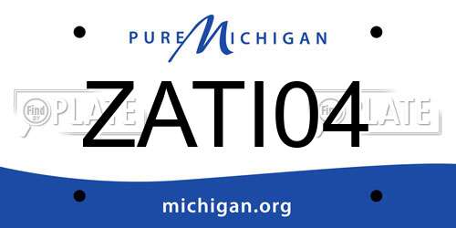 ZATI04 Michigan License Plate