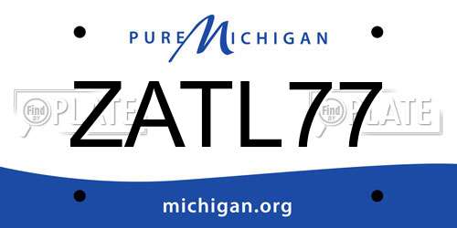 ZATL77 Michigan License Plate