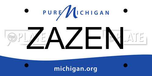 ZAZEN Michigan License Plate