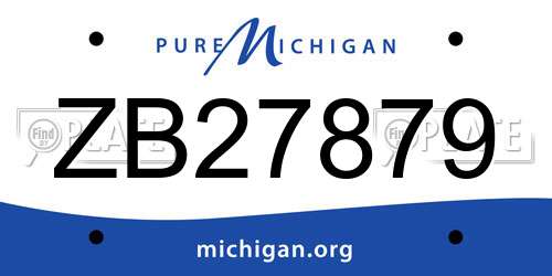 ZB27879 Michigan License Plate