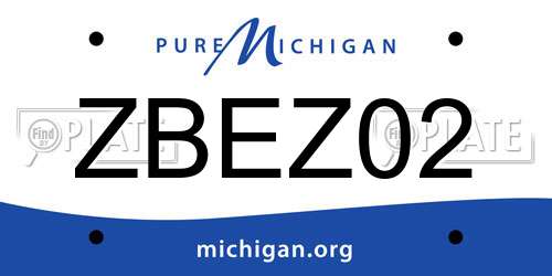 ZBEZ02 Michigan License Plate