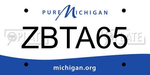 ZBTA65 Michigan License Plate