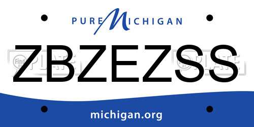 ZBZEZSS Michigan License Plate