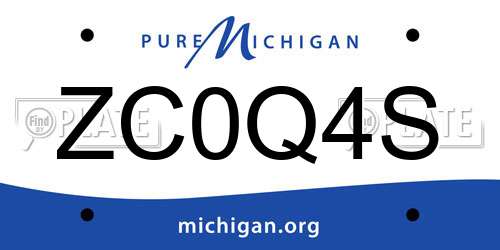 ZC0Q4S Michigan License Plate