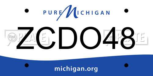ZCDO48 Michigan License Plate
