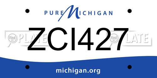 ZCI427 Michigan License Plate