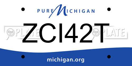 ZCI42T Michigan License Plate