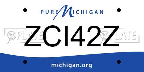 ZCI42Z Michigan License Plate