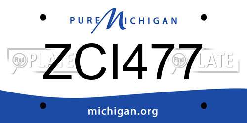 ZCI477 Michigan License Plate