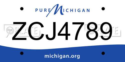 ZCJ4789 Michigan License Plate