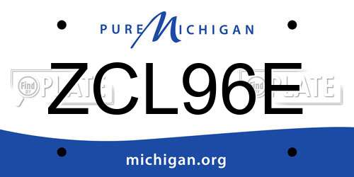 ZCL96E Michigan License Plate