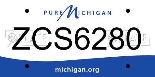 ZCS6280 Michigan License Plate