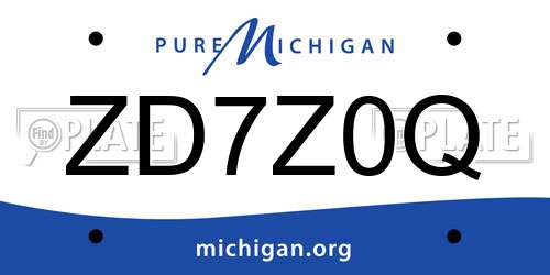 ZD7Z0Q Michigan License Plate