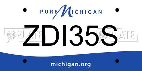 ZDI35S Michigan License Plate